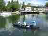 setting off from Abingdon Bridge with Abingdon Boat Centre in background