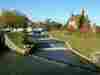 The cascading weir at Papercourt Lock © Stephen & Lucy Dawson