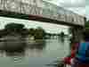 Turning left back onto the canal