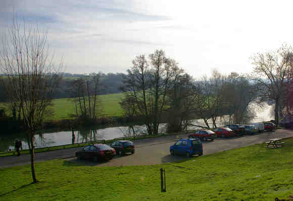 The car park at the launch site  