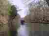 Following a narrowboat in the lock cut. 